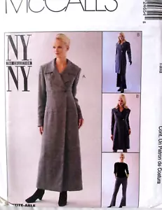 McCalls Damen Misses Nähmuster Größe 12 14 16 NY Collection Mantelkleid - Bild 1 von 4