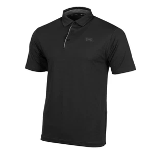 Under Armour UA Shirt Herren gerippt Playoff Polokragen schwarz Small - Bild 1 von 3