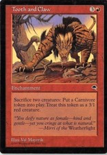 Tooth and Claw *Rare* Magic MtG x1 Tempest MP