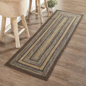 Accent Rug/Runner Espresso Jute Rustic 22x72 Rect No Slip Floor Decor VHC Brands - Picture 1 of 7