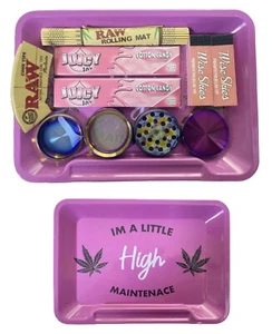 Weihnachtsgeschenk Räuchertablett Set Grinder RAW Rolling Paper Tips Halter Rollen P&P - Bild 1 von 23