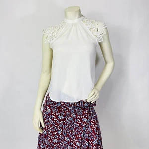 Beautiful Love J Womens Top Blouse Short sleeves Ivory (WHITE) , size S - Picture 1 of 17