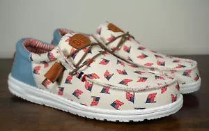 Hey Dude Wally Americana Flag Comfort Patriotic Slip On Shoes Men Size 11 - Picture 1 of 9