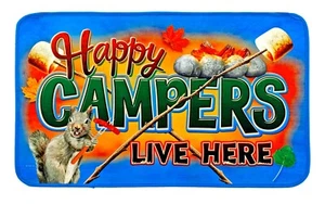 "Happy Campers Live Here" RV, Motorhome, Camper Welcome Mat 29X18 - Picture 1 of 1