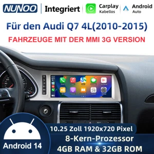 android 14 do audi q7 4l navi 10-15 CarPlay Ekran dotykowy Android GPS Bluetooth - Zdjęcie 1 z 14