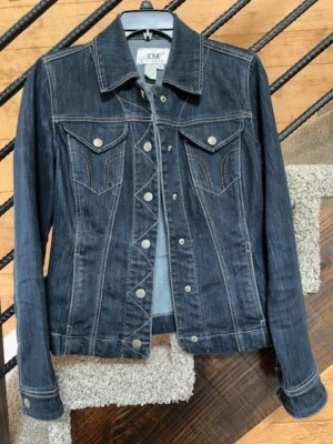 Chaqueta vaquera Live A Little azul 4 bolsillos para mujer talla S pequeña a presión Foto 1 de 4