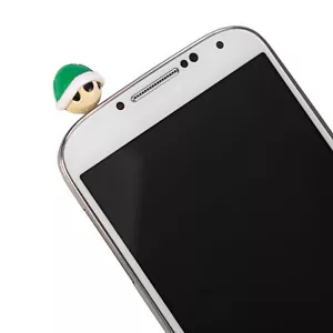 Super Mario Bros Smartphone Audio Jack Dust Plug Cover - Green Turtle Shell - Picture 1 of 1