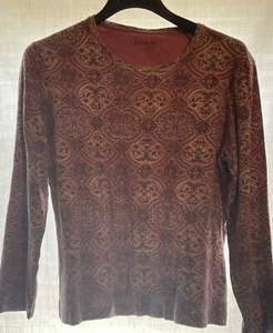 St Johs Bay womens long sleeve pink blouse 22” length and 23” pit to pit - Picture 1 of 3