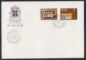 Iceland Scott 458-9 FDC - Iclandi 73 Philatelic Exhibition - Picture 1 of 1