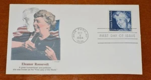 RARE 1984 FIRST DAY OF ISSUE ELEANOR ROOSEVELT HYDE PARK, NY 12538 - Picture 1 of 5