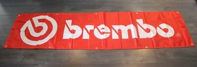 Bandeira Brembo grande 2x8 pés mecânico de carro automático garagem corrida freios homem caverna - Imagem 1 de 4