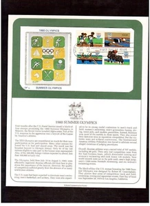 Postal Society First Day Cover FDC Stamp # 1791-1794 15 cent Olympics Games 1979 - Picture 1 of 1