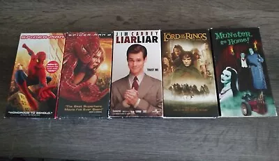 Lot 5 Spider-Man 1 Spider-Man 2 vhs Marvel Lord of the Rings Munster go home Vtg - Image 1 of 2