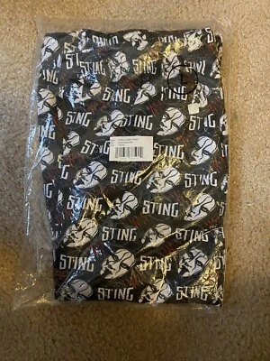 Zubaz Sting 面具舒适裤子男式大号全新 WWE WCW AEW 睡衣摔跤传奇 — 第 1/3 张图片