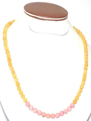 Naturale Giallo Zaffiro Gemma 8-9 MM Rotondo Perline 20 " Collana CWW-326 - Immagine 1 di 4