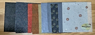 20 Sábanas Hechas a Mano Texturizadas 12x12" Mezcla Especialidad Álbum de Recortes Artesanal Algodón Seda Foto 1 de 4