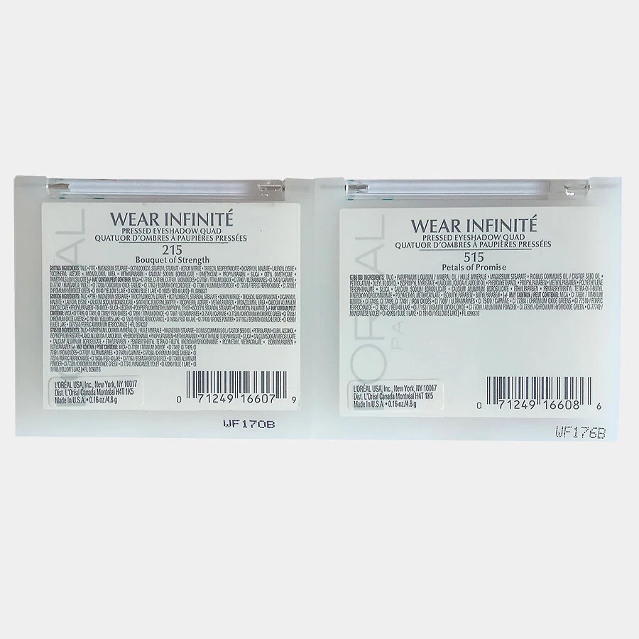 2 sombras de ojos prensadas L’Oréal Wear Infinite cuádruples ~ tamaño completo y selladas ~ TÚ ELIGES~ Foto 1 de 1