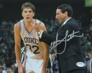 Christian Laettner Duke Signed/Auto with Coach K 8x10 Photo PSA/DNA 167266 - Picture 1 of 3