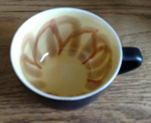 Tazza da caffè Starbucks 2012 tazza girasole. Petali di fiori gialli Cina osso nero - Foto 1 di 5