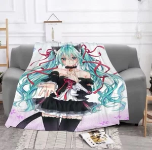 Hatsune M-Miku Fluffy Soft Blankets for Decorative Sofa Blanket  60x50 In!!! - Picture 1 of 3