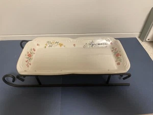Vintage Pfaltzgraff Serving Tray Meadowlane Tray With Sled Tray Server - Picture 1 of 6