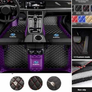 For Fit Subaru Custom Car Floor Mat Carpet Waterproof Front & Rear Custom Auto - Foto 1 di 27