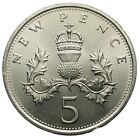 Großbritannien 5 neue Pence 1980 Münze Elizabeth II KOSTENLOSER VERSAND E244