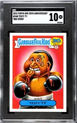 2015 Garbage Pail Kids TESTY TY (Mike Tyson) #24B Graded SGC 10 *GEM* - Image 1 of 2