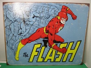 The Flash DC Comics retro Tin Metal wall Sign. 15" X 12" - Picture 1 of 12