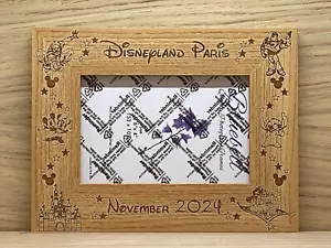 Any Wording Engraved & Personalised Disneyland Paris Photo Frame - Picture 1 of 20
