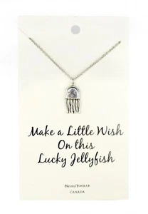Shagwear Make a Wish Jellyfish Pewter Necklace - Picture 1 of 1