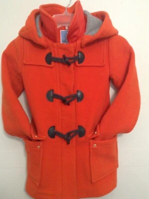 ABRIGO JACADI PARÍS EMBLEMÁTICO LANA CACHEMIR MEZCLA GUISANTE CAPUCHA DESMONTABLE, TALLA 8A Foto 1 de 4