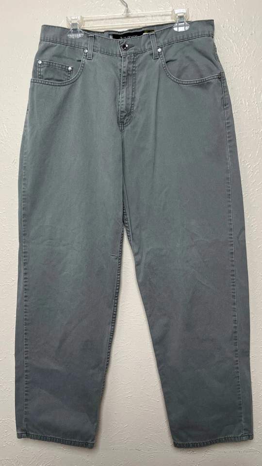 Levis Silvertab 牛仔裤男式 34x34 绿色宽松复古 90 年代滑板 — 第 1/4 张图片