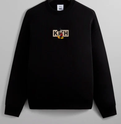 Kith Mickey & Friends Cyber Monday Mickey Clásico Logo Cuello Redondo Talla Grande Negro Foto 1 de 4