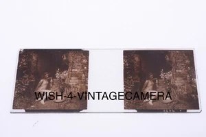 ✅ JULES RICHARD VERASCOPE NUDE, NAKED FEMALE STEREO GLASS PLATE IMAGE 45x107MM 7 - Picture 1 of 1