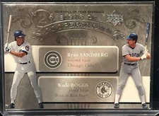 2005 Upper Deck Signs of Cooperstown Ryne Sandberg/Wade Boggs #5/15