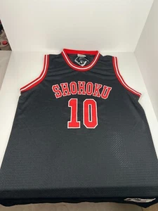 Slam Dunk Hanamichi Sakuragi Shohoku Jersey vest black XXL No 10 - Picture 1 of 11
