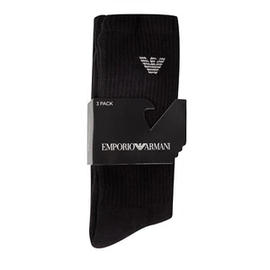 Emporio Armani Mens Pack Crew Logo Socks - Picture 1 of 6