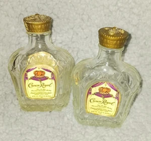 VINTAGE CROWN ROYAL SALT & PEPPER SHAKERS - Picture 1 of 2