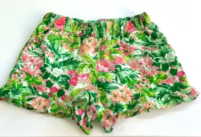 Janie and Jack Tropical Floral Ruffle Short Girls Size 6 years - Image 1 of 4