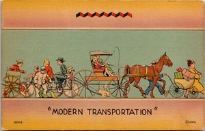 Postkarte humorvoll moderner Transport MWM General Comic Serie Postkarte A2 - Bild 1 von 2