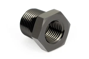 Reduzieradapter 3/8" NPT zu 1/4" NPT Einschrauber Schwarz eloxiert - Picture 1 of 3