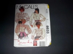 McCall's Pattern 8833 Misses' Chic Long Sleeve Blouse in Four Styles 10 Uncut - Picture 1 of 3