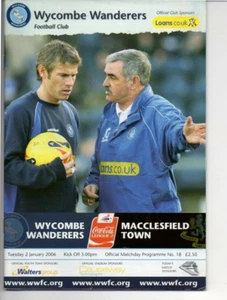 Wycombe Wanderers v Macclesfield Town 2005/06 Coca Cola League 2 plus ticket - Picture 1 of 2