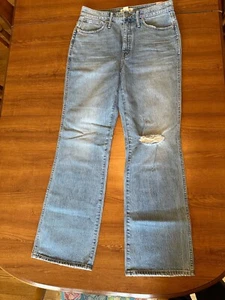 Madewell Damen High Rise Bootcut Jeans Distressed Denim helle Waschung Gr. 29 - Bild 1 von 5