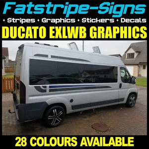 to fit FIAT DUCATO L4 EXLWB MOTORHOME GRAPHICS STICKERS STRIPES DECALS DAY VAN - Picture 1 of 5