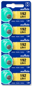 Murata LR41 (192) 1.5V Alkaline Button Cell Battery (5 Pack) - EXP 10/2024 - Picture 1 of 7