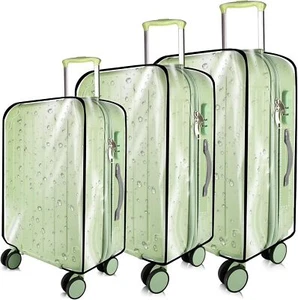 3 Pieces Clear Luggage Cover PVC Suitcase Luggage Cover Protector Waterproof for - Picture 1 of 14