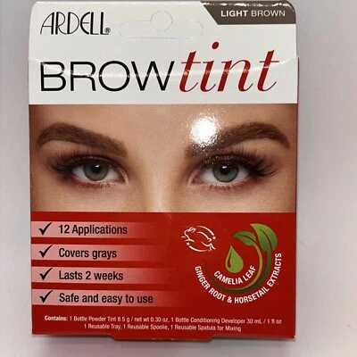 NEW ARDELL Brow Tint Light  Brown Ammonia & Peroxide Free Brow Tint 12 Applicati - Image 1 of 4