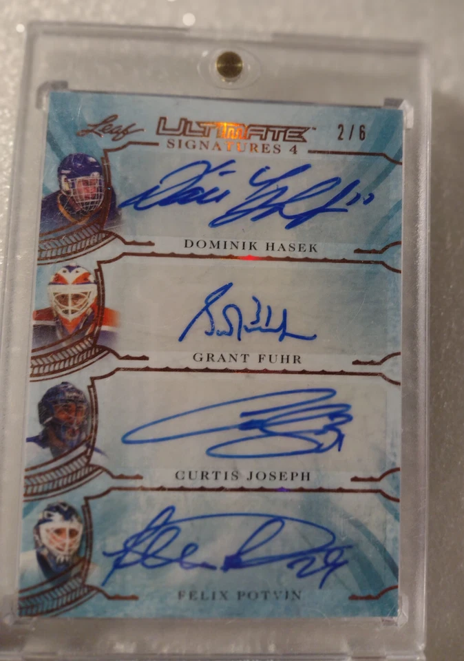 Leaf Authentic Sign 2019 Hasek/Fuhr/Joseph/Potvin 2/6 Foto 1 de 1